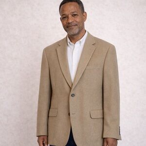 Jos. A. Bank Men’s 100% Camel Hair Sport Coat Blazer 43R Tan Classic Fit